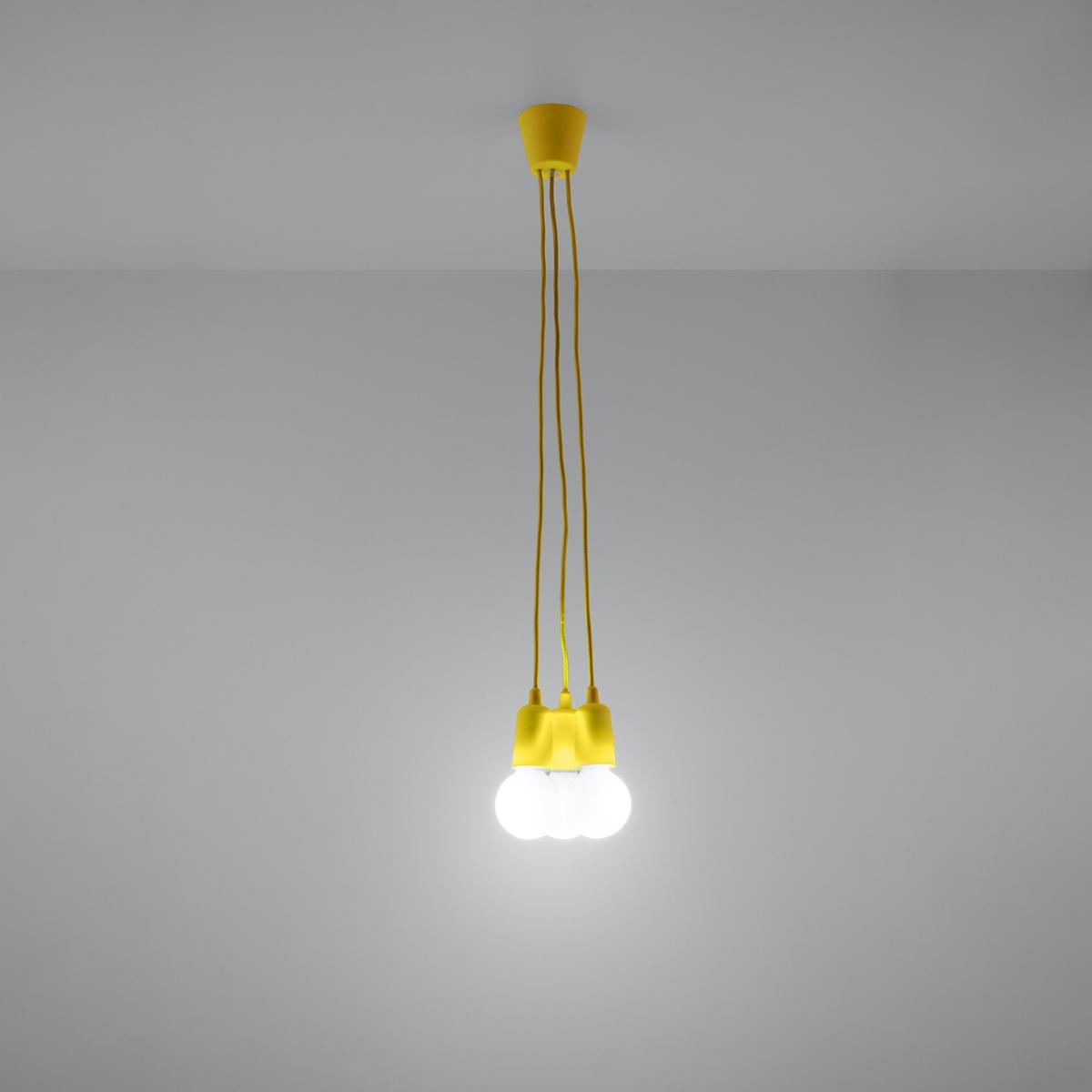 Lampa wisząca DIEGO 3 żółta 90x15x15cm nowoczesna E27 do salonu nr. 3