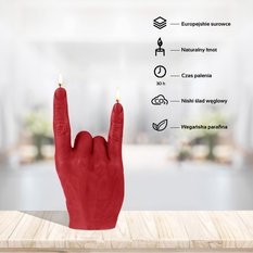 Świeca Hand RCK Red - Miniaturka zdjęcia nr 4