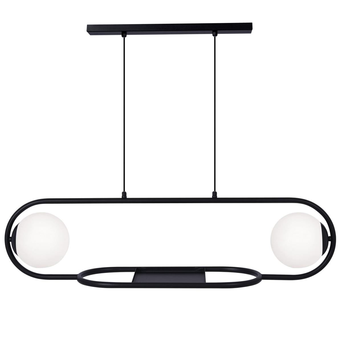 Lampa wisząca K-4961 FINESTRA 93x80x26 cm z kwietnikiem do salonu lub pokoju czarny/biały matowy nr. 2