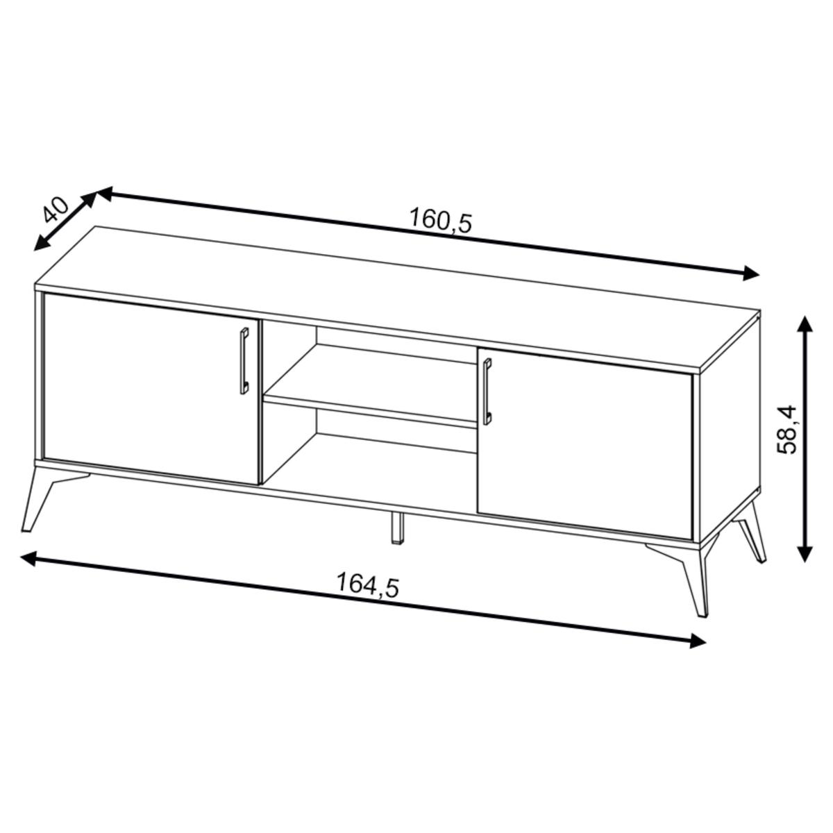 Szafka rtv Lugo 164 cm dąb artisan zielony soft nr. 3