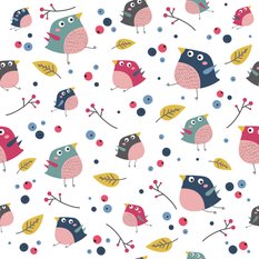 Tapeta Do Pokoju Dziecięcego Kolorowe PTAKI Bajka 53x1000  - Miniaturka zdjęcia nr 8