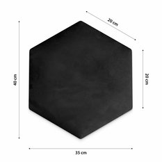 Panele tapicerowane 35x40 cm na ścianę hexagon czarny - Miniaturka zdjęcia nr 3