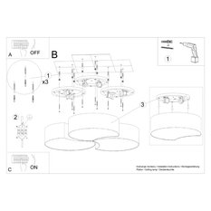 Plafon CIRCLE 3B biały 11.5x64.5x64.5cm E27 nowoczesna lampa do salonu - Miniaturka zdjęcia nr 5