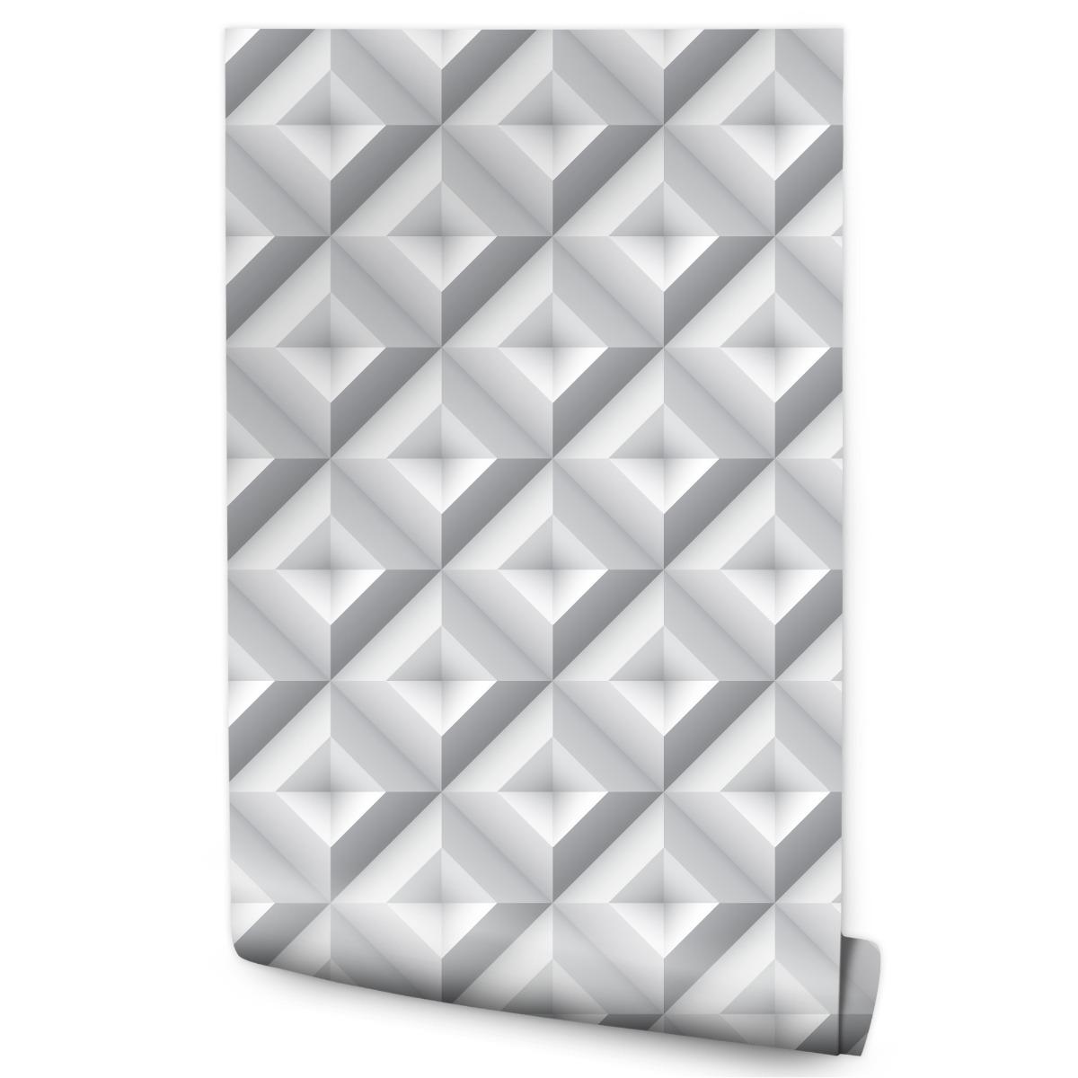 Tapeta Do Salonu Wzór Geometryczny ABSTRAKCJA 3D 