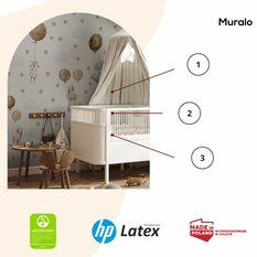 Naklejki Na Ścianę Dla Dzieci Króliczki 120x60 Balony Gwiazdy ZESTAW - Miniaturka zdjęcia nr 3