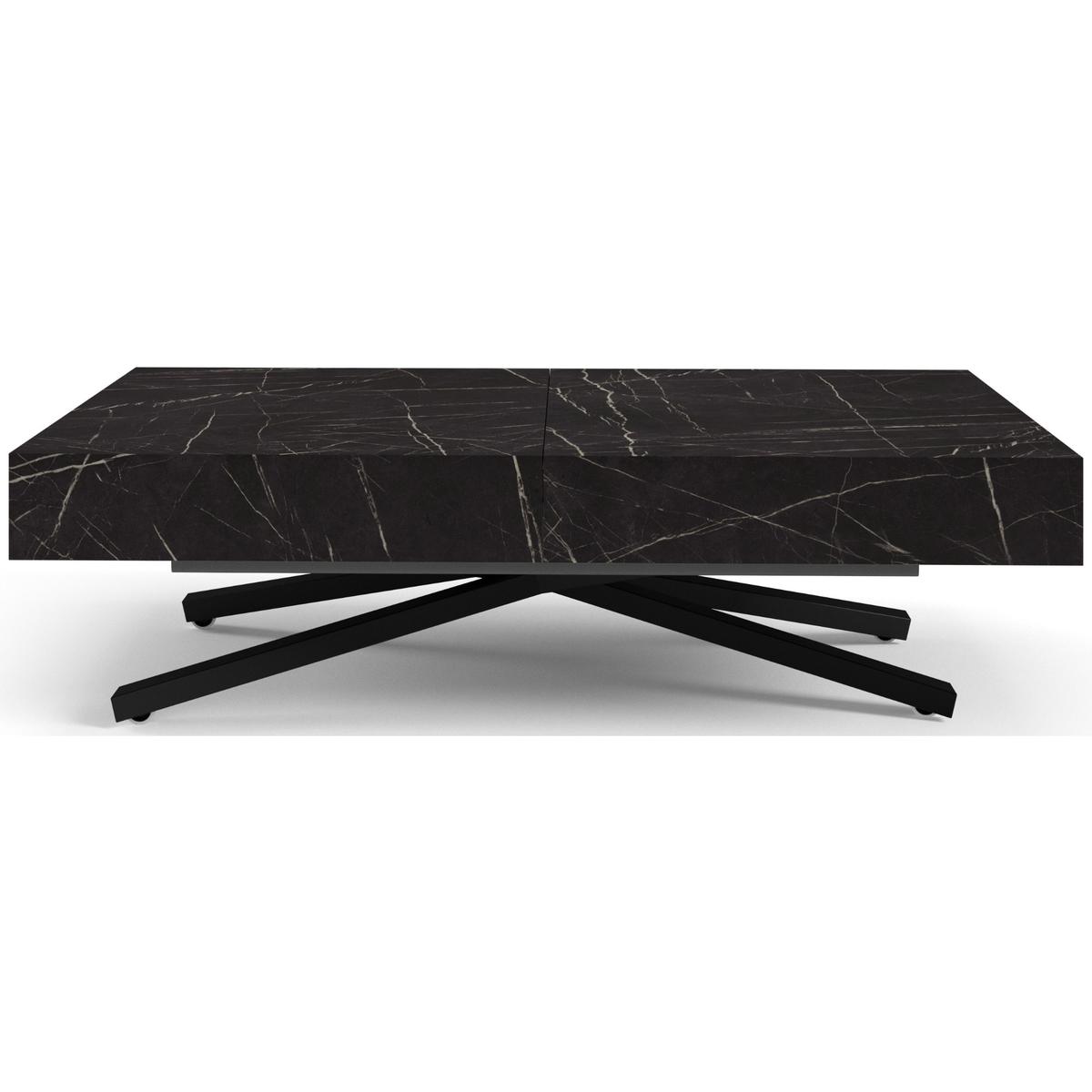 Stół rozkładany 120x90x80 cm prostokątny Aurora X black pietra grigria do jadalni nr. 2