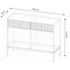 Komoda Maggiore 104,2 cm do salonu sypialni przedpokoju czarny złoty - Miniaturka zdjęcia nr 7