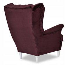 Fotel Uszak purpurowy buraczkowy BIURO RECEPCJA - Miniaturka zdjęcia nr 3