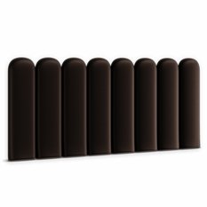Panele tapicerowane 20x60 cm na ścianę płotek eko skóra brązowy - Miniaturka zdjęcia nr 1