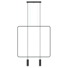 Lampa wisząca RANA 2 czarna 200x6x100cm nowoczesna G10 do salonu - Miniaturka zdjęcia nr 1