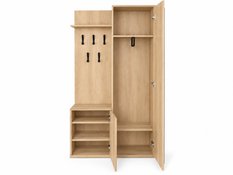 Garderoba do przedpokoju DUO 180x95x35 cm z lustrem wieszakami szafka na buty dąb sonoma prawa - Miniaturka zdjęcia nr 3