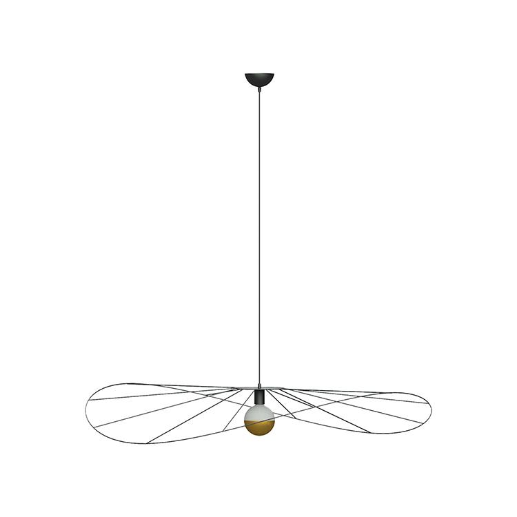 Lampa wisząca ESKOLA 140 czarna 150x140x140cm nowoczesna E27 do salonu