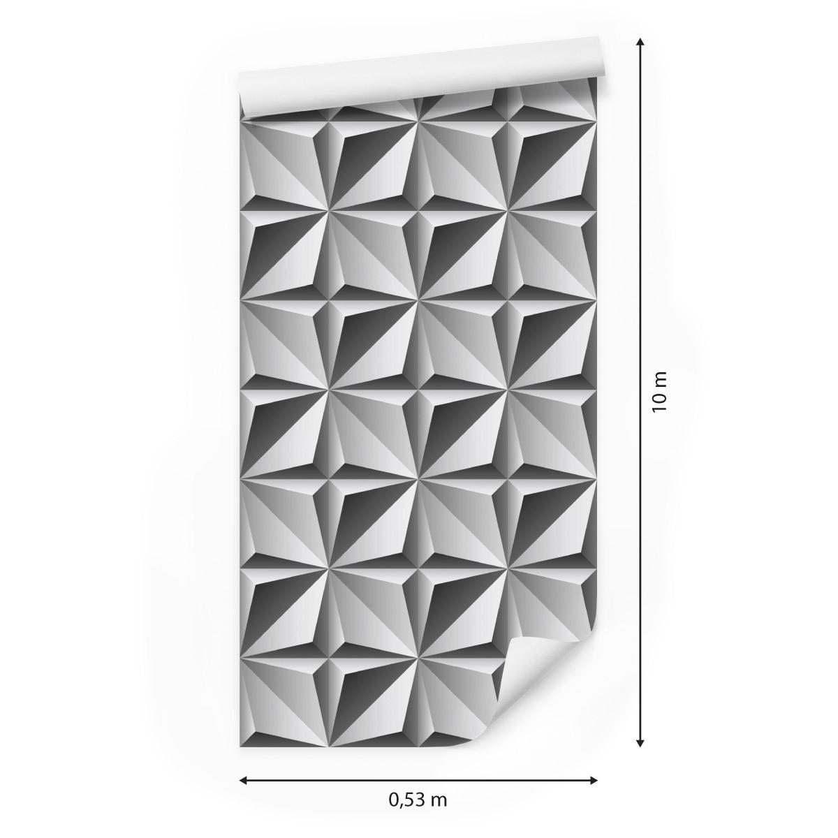 Tapeta optyczna 3d, figury geometryczne, do salonu  nr. 2