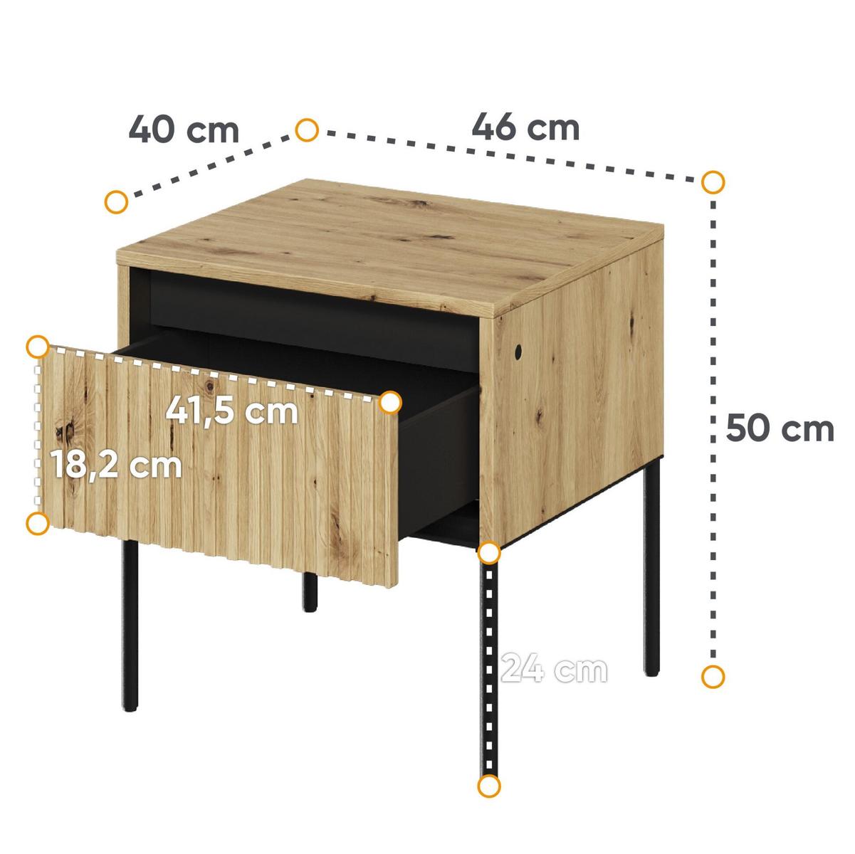 Szafka nocna Trend 46 cm do sypialni stolik  nr. 4