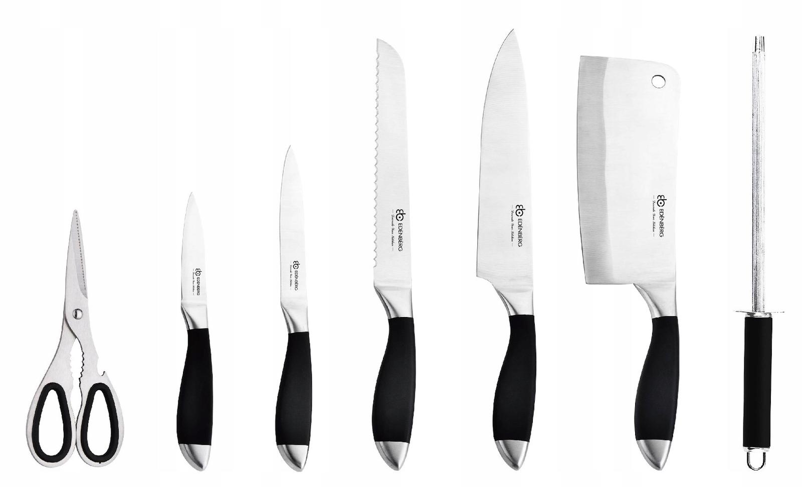 NOŻE Zestaw Komplet NOŻY Kuchennych Na Stojaku OSTRZAŁKA Nożyce Tasak 800 nr. 2