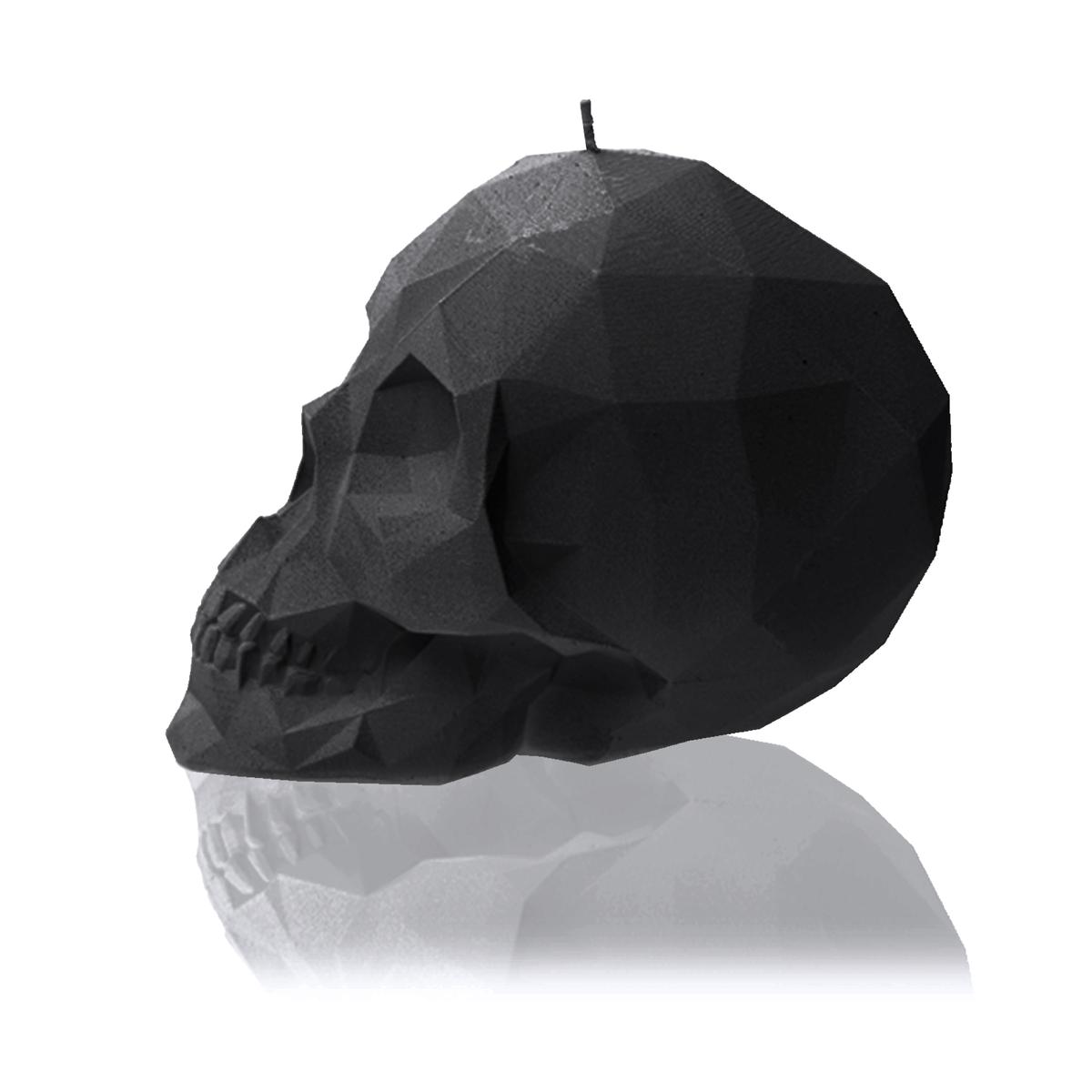 Świeca Skull Low-Poly Black Matt Big nr. 3