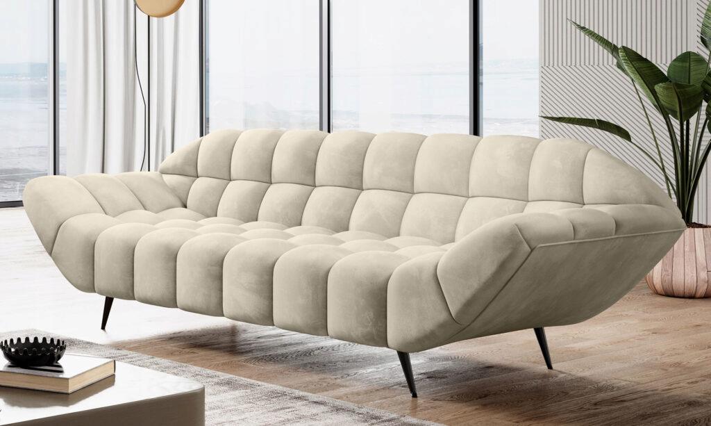 Sofa GAPPA 200x94x82 cm nowoczesna kanapa pikowana wersal beżowa do salonu nr. 6