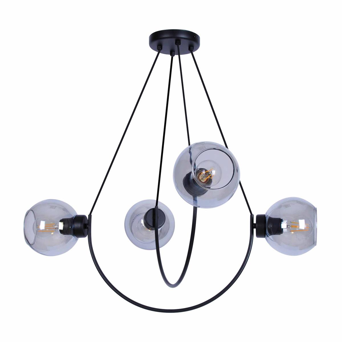 Lampa wisząca K-2628 SIRIUS 75x75x75 cm do salonu lub pokoju czarny/grafitowy