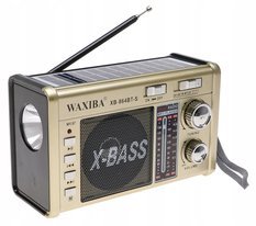 Radio przenośne  18 x 11 x 8 cm z funkcją bluetooth    z latarką  ładowany solarnie - Miniaturka zdjęcia nr 1