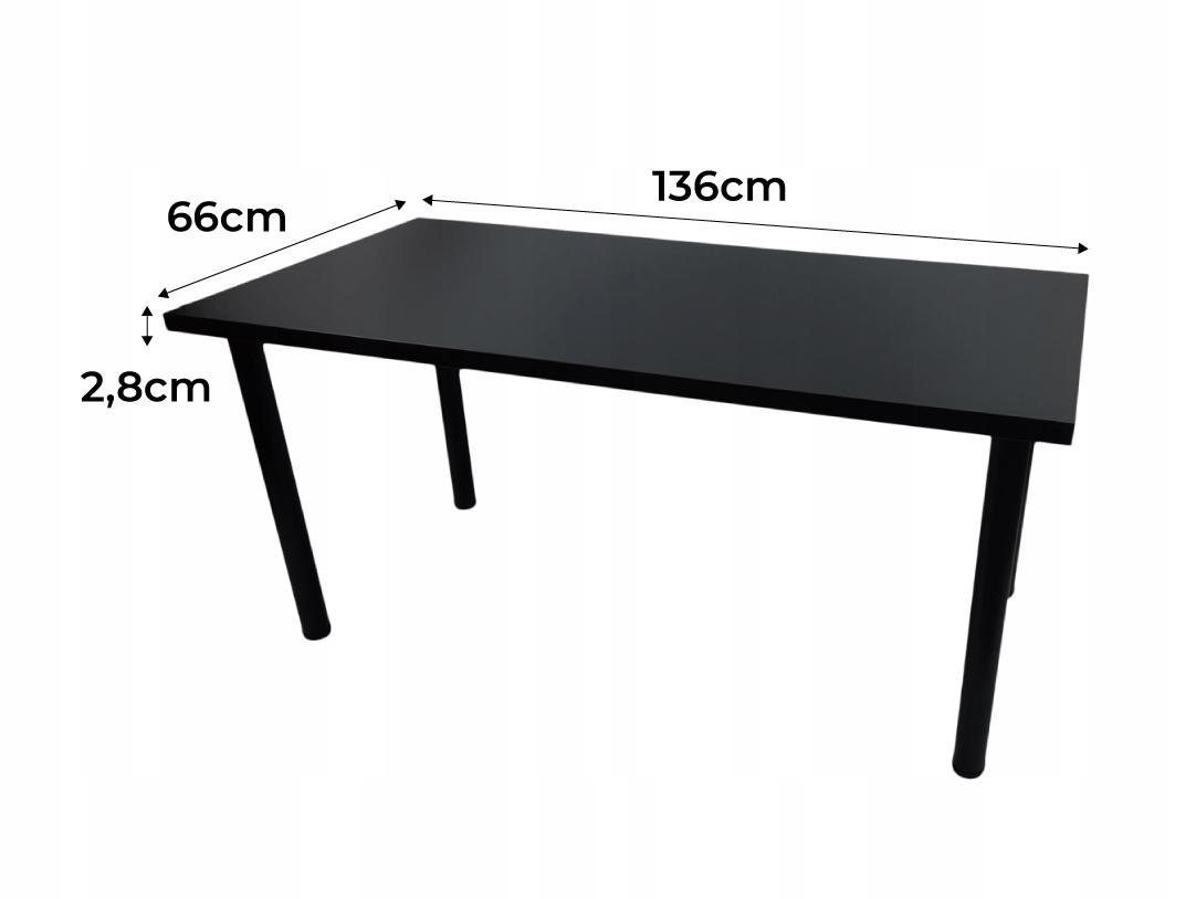 Biurko gamingowe model 0 Low 136x71x66 cm czarne nr. 2