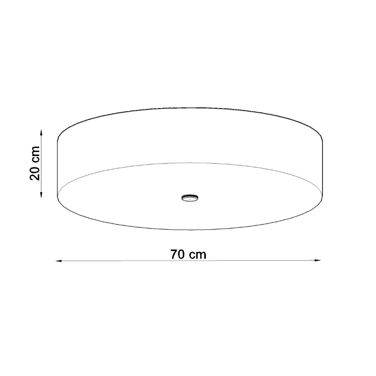 Plafon SKALA 70 czarny 20x70x70cm E27 nowoczesna lampa do salonu nr. 4