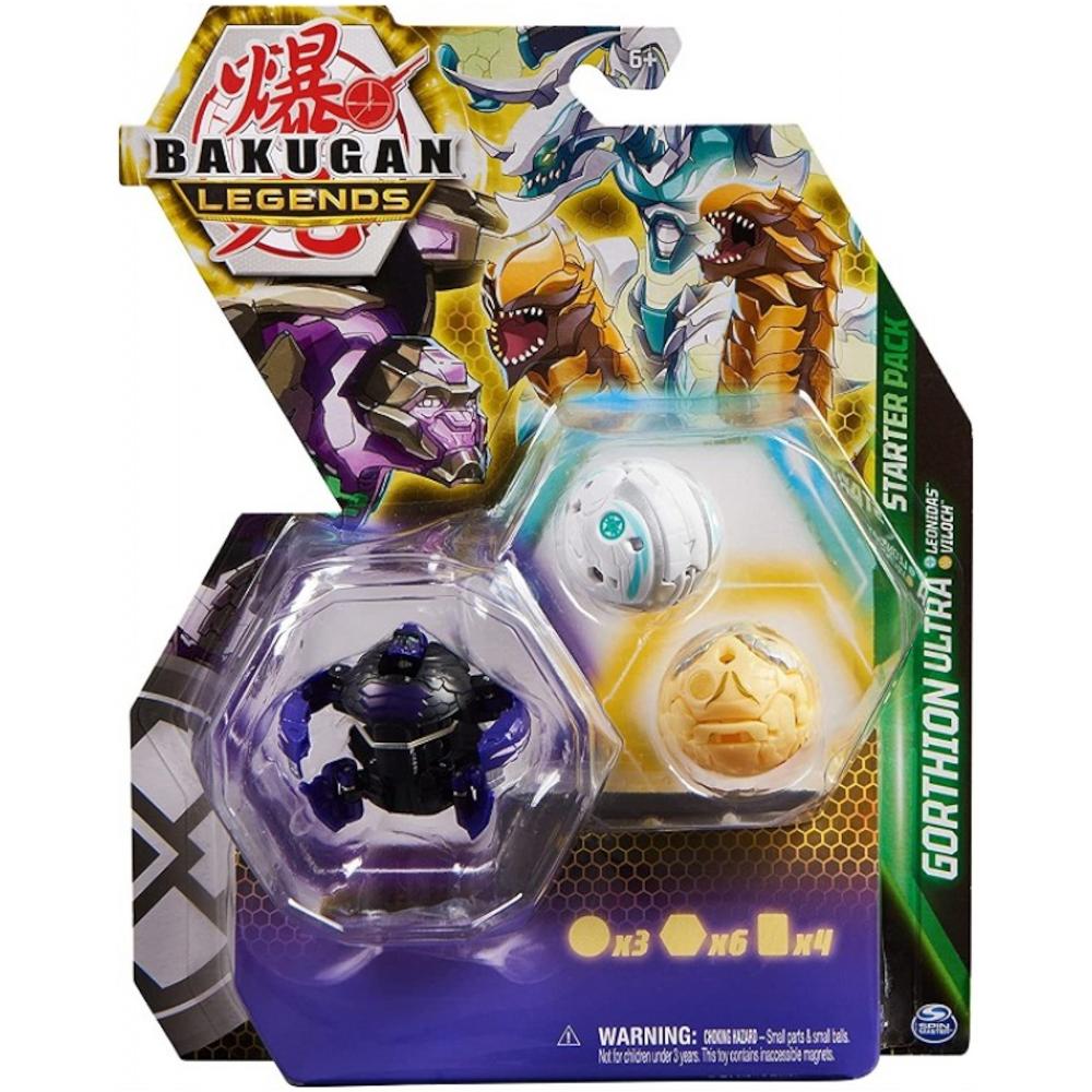 BAKUGAN LEGENDS ZESTAW STARTOWY 3-PAK ULTRA GORTHION + LEONIDAS + VILOCH nr. 1