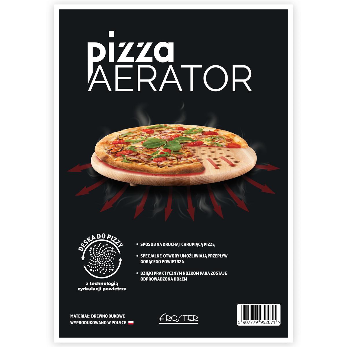 Pizza Aerator Deska na Pizzę Drewniania Okrągła nr. 12