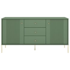 Komoda Iseo 154 cm do sypialni salonu zielony smoke green złoty - Miniaturka zdjęcia nr 2