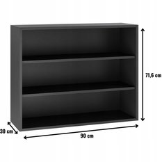 Korpus szafka kuchenna górna 90x72x30 cm z akcesoriami czarny - Miniaturka zdjęcia nr 2