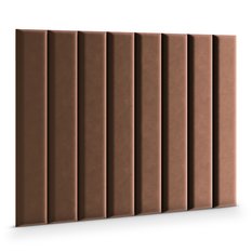  Panele tapicerowane  100x20 cm na ścianę magic velvet brązowy - Miniaturka zdjęcia nr 1