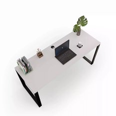 Biurko Loft 120x60 cm do sypialni salonu białe - Miniaturka zdjęcia nr 4