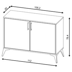 Komoda Lugo 112 cm do sypialni salonu dąb artisan zielony soft - Miniaturka zdjęcia nr 6