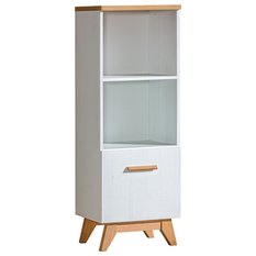 Szafka 80x40x127,3 cm Sven z drzwiczkami i dwoma półkami sosna andersen dąb nash  do pokoju lub salonu czy sypialni - Miniaturka zdjęcia nr 1