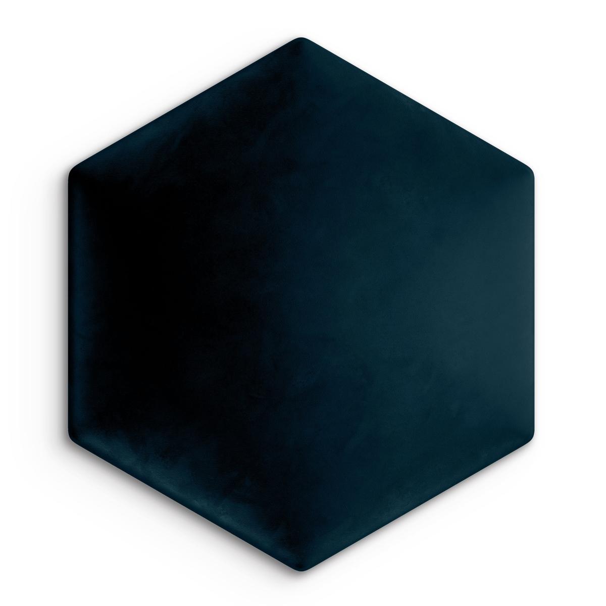 Panele tapicerowane 35x40 cm na ścianę hexagon granatowy nr. 2