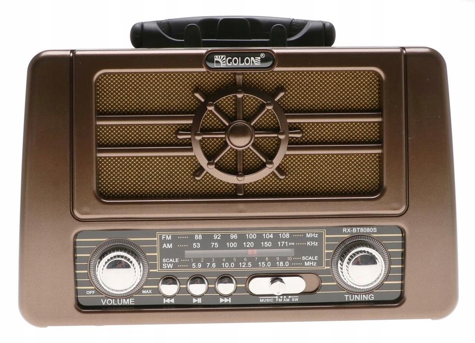 Radio przenośne 23 x 15,5 x 11,5 cm RETRO z funkcją bluetooth   USB ładowany solarnie nr. 3