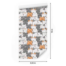 Tapeta dla dzieci – Wielobarwne kotki - Miniaturka zdjęcia nr 2