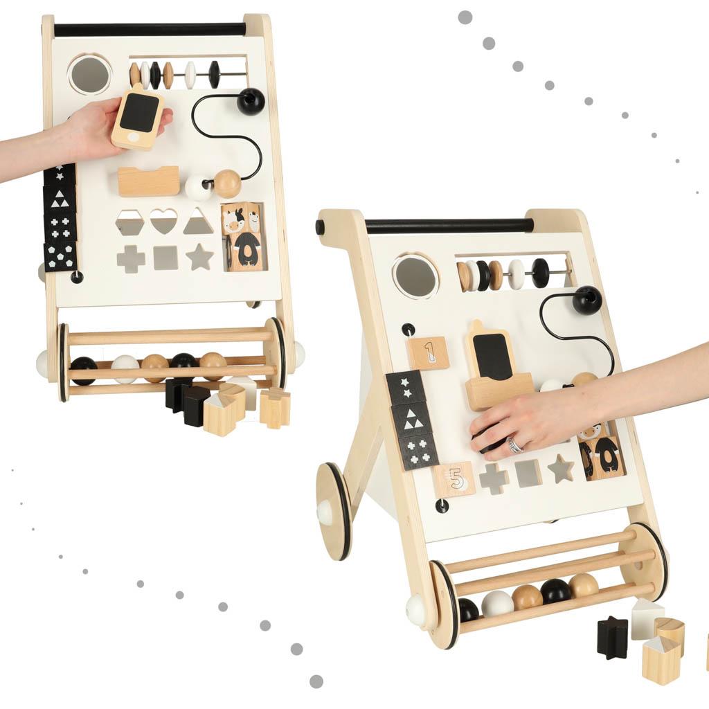 Pchacz chodzik drewniany tablica manipulacyjna sorter dla dziecka nr. 6