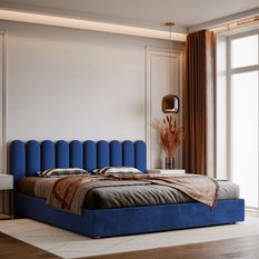 Panele tapicerowane  20x80 cm na ścianę płotek granatowy magic velvet - Miniaturka zdjęcia nr 5