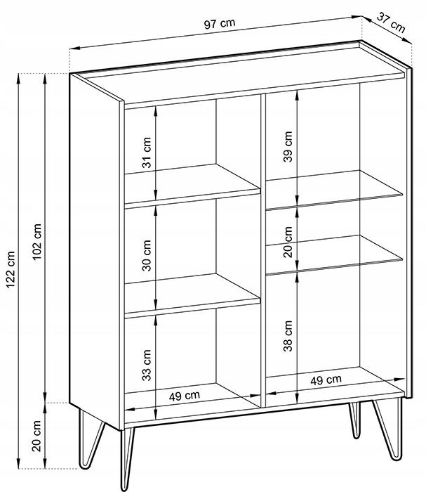 Witryna WT97 system HARMONY czarny grafit / marmur royal nr. 4