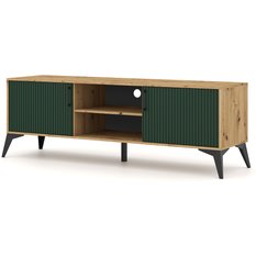 Szafka rtv Lugo 164 cm dąb artisan zielony soft - Miniaturka zdjęcia nr 1