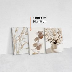 Obrazy Do Sypialni Rośliny LIŚCIE Kwiaty 90x40cm - Miniaturka zdjęcia nr 2