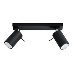 Plafon RING 2 czarny 16x6x30cm nowoczesna lampa GU10 do salonu 