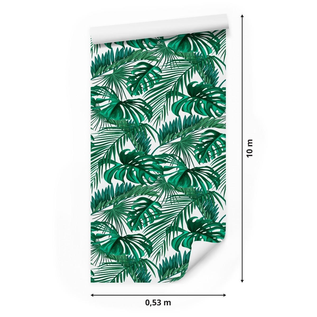 Tapeta, Liście Monstera, Efekt 3D, Dekoracja Nowoczesna, Do Sypialni nr. 2