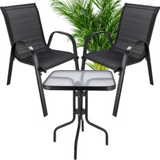 Meble ogrodowe balkonowe zestaw - krzesła stolik kawowy