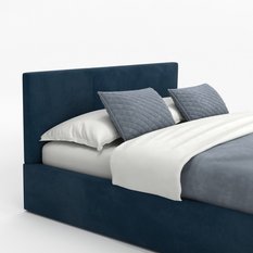 Łóżko tapicerowane do sypialni basic 120x200x88 cm granatowe - Miniaturka zdjęcia nr 14