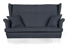 Zestaw wypoczynkowy mebli ARI 149x104x92 cm uszak sofa fotele pufy do salonu Enjoy ciemny grafit - Miniaturka zdjęcia nr 2