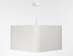 Lampa wisząca Kwadro 40cm biała do salonu - Miniaturka zdjęcia nr 2