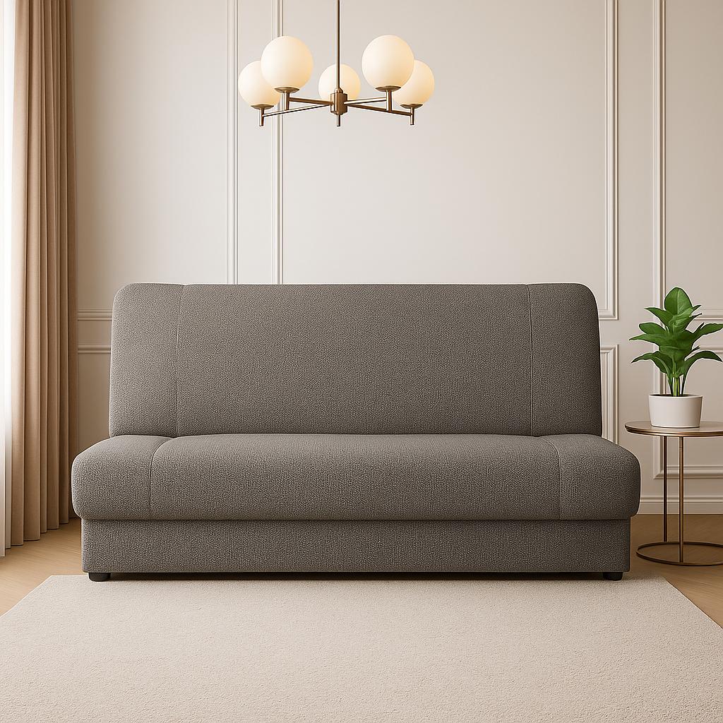 Wersalka DUO 188x85x90 cm kanapa rozkładana z funkcją spania i pojemnikiem szara nr. 1