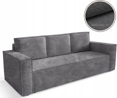 Kanapa CORDA 248x96x93 cm sofa z funkcją spania automat i pojemnik BOUCLE szara do salonu - Miniaturka zdjęcia nr 1