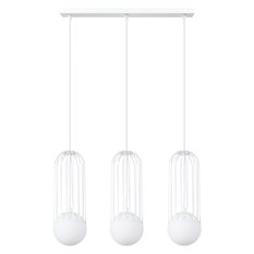 Lampa wisząca BRINA 3L biała 115x12x54cm nowoczesna G9 do salonu - Miniaturka zdjęcia nr 1